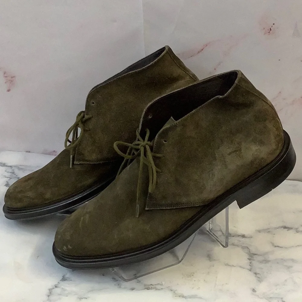 Adam Derrick Men's Olive Suede Chukka Boots Size 7.5